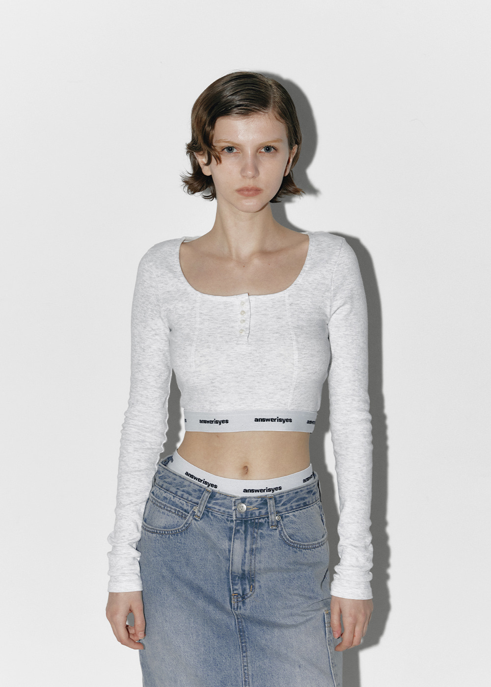 RE-ORDER / Comfy Crop Top T-shirt white