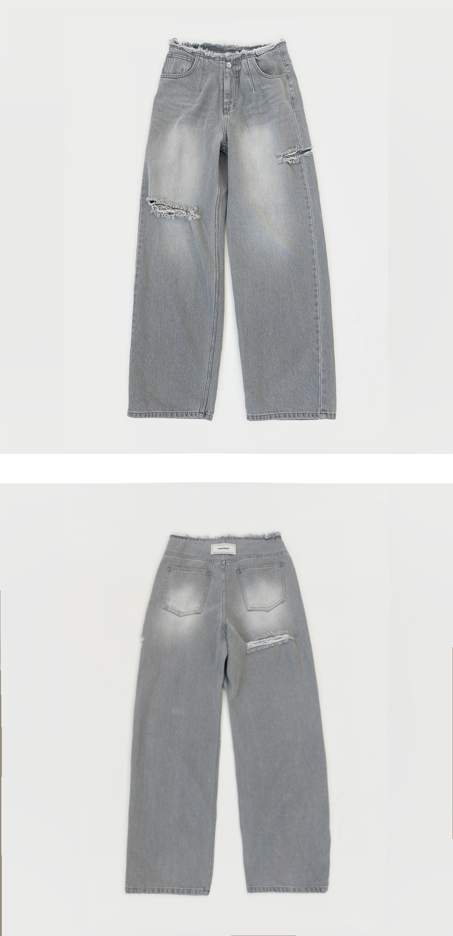【ANSWERISYES】URBAN RIPPED WIDE DENIM MUSINSA | ANSWER IS YES Urban ripped wide denim