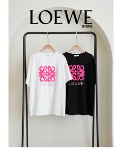 로에베 LOEWE 여성 오버핏 핑크아나그램 반팔 티셔츠 2color