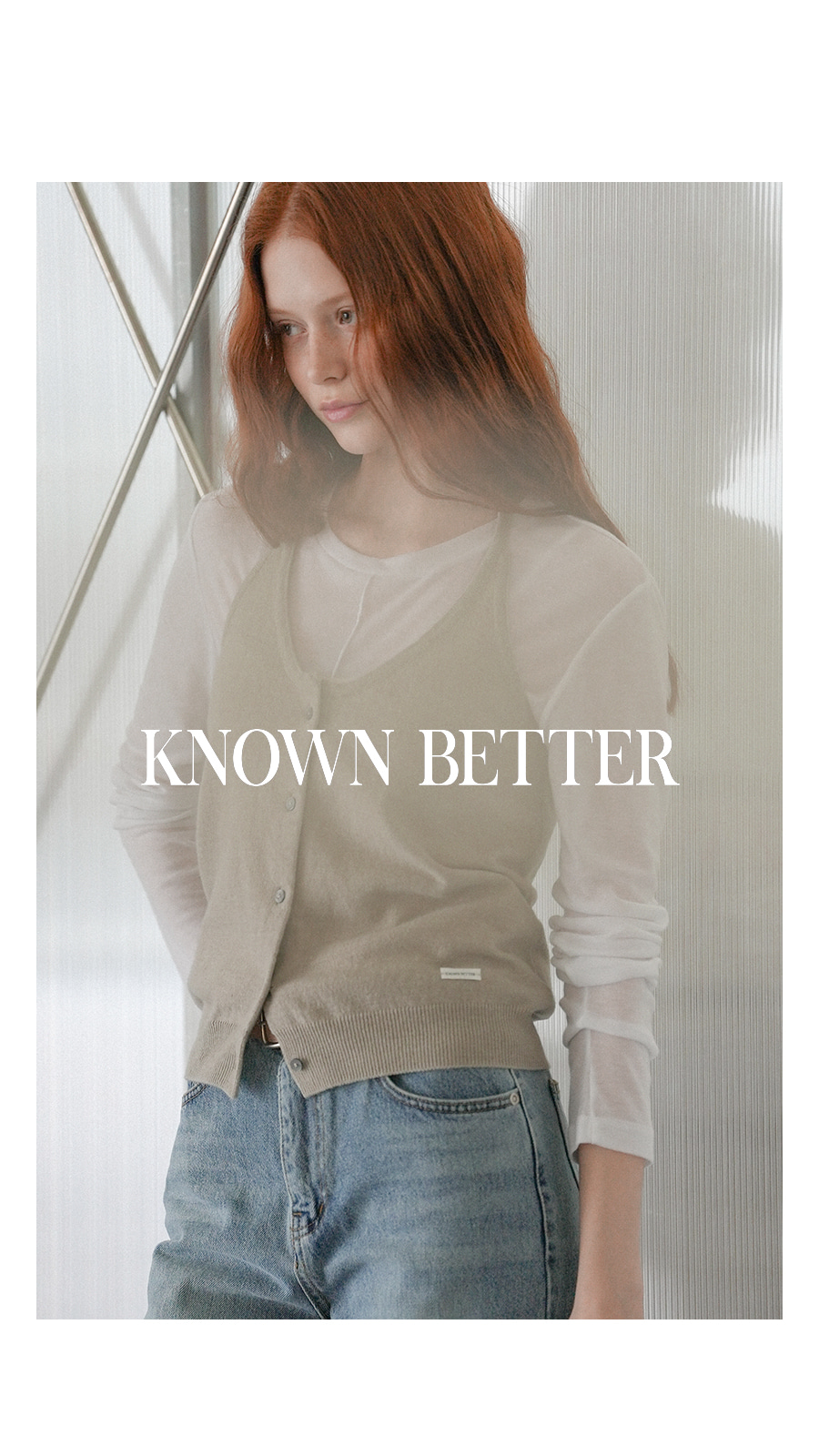 Daily wool blended halter knit vest_Light khaki 상세 이미지 1