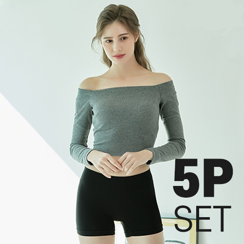 이브랩 여성 심리스 사각팬티 기능성 언더웨어 3D 무봉제 5P 세트 (동일 색상, 동일 사이즈 5장)