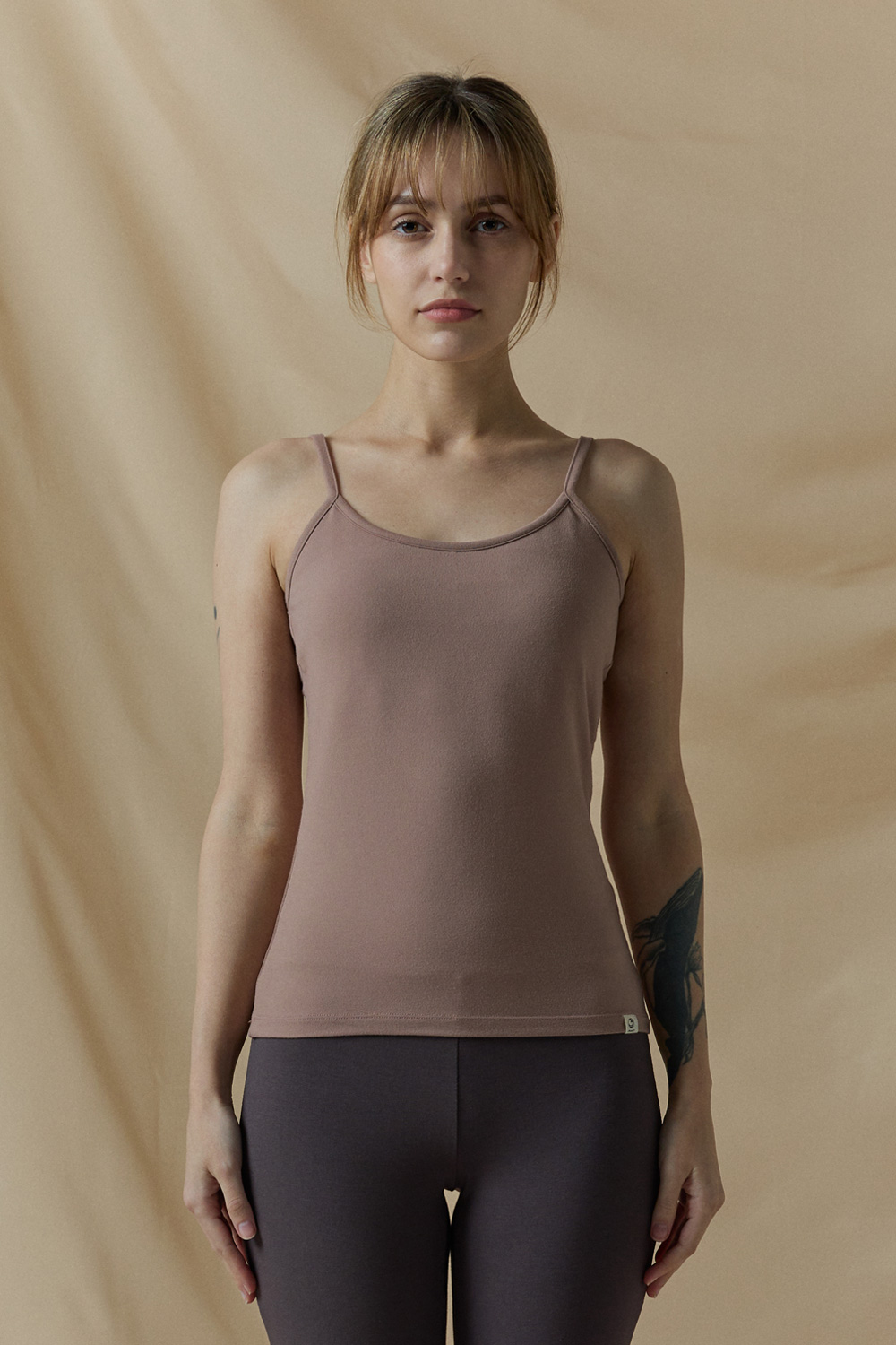 Basic Backless Top_Gray Pink