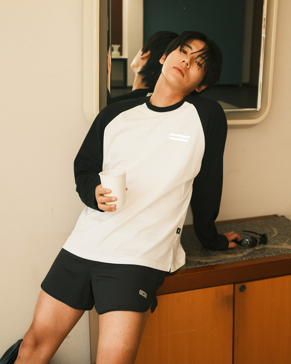 Essential Raglan Long Sleeve White - runwhither