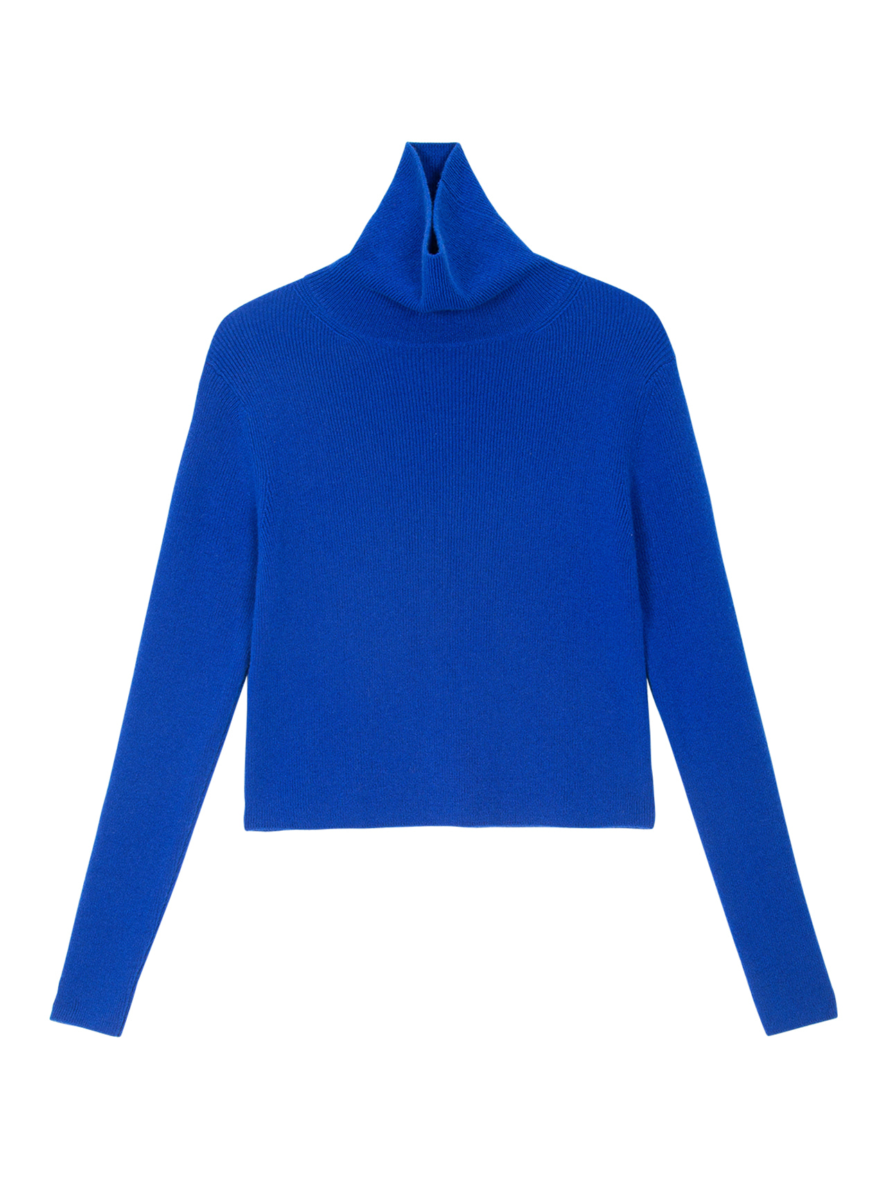 Highneck Basic Pullover Cobalt Blue