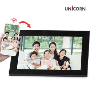유니콘 LTD-1000TW 와이파이 터치 스마트 디지털액자 동영상 원격전송 무선업로드 자동회전가능