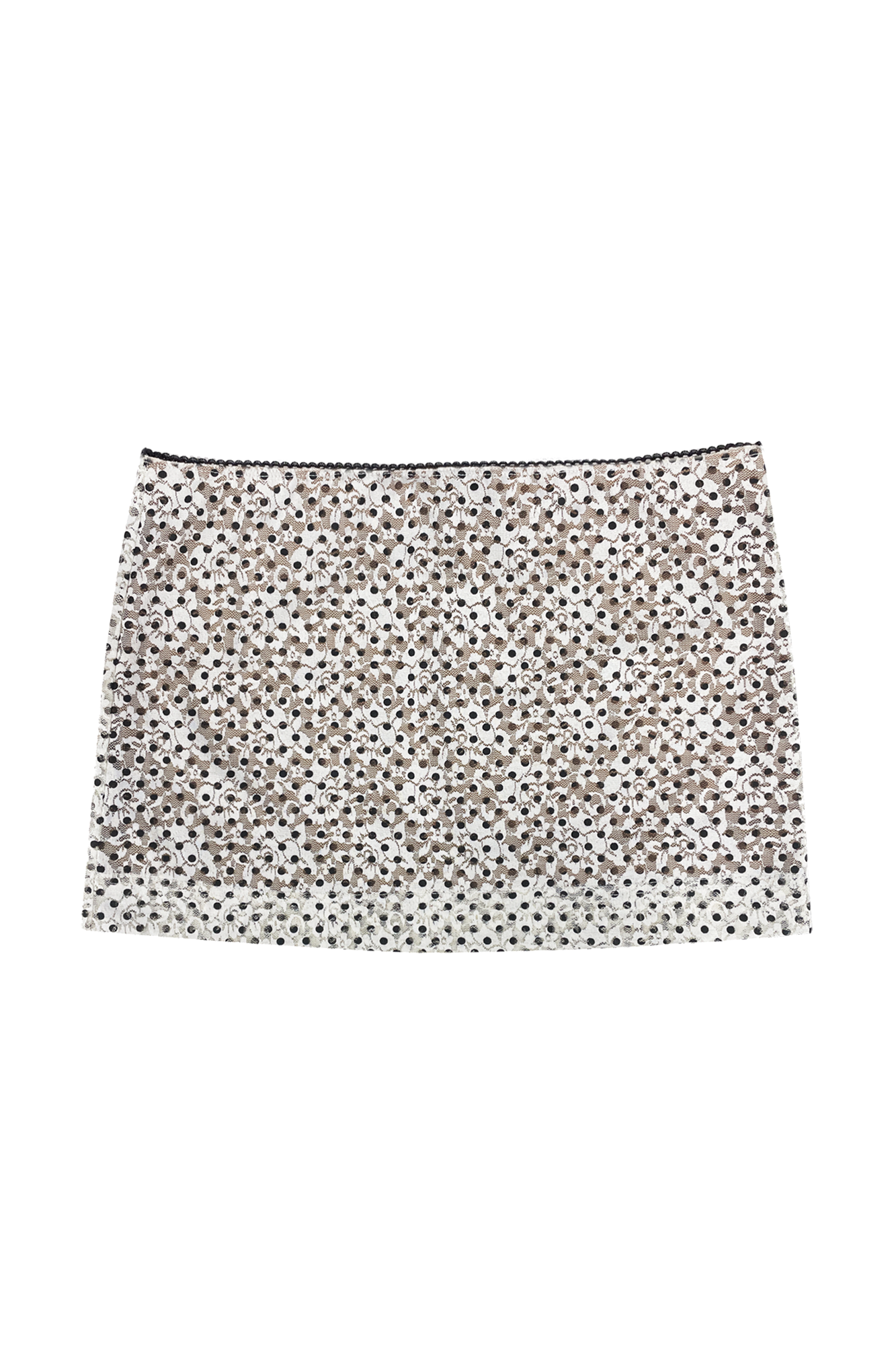 ◆TOOMUCHTAX◆ LACE MESH MINI SKIRT DOT LACE MESH MINI SKIRT (DOT) - toomuchtax