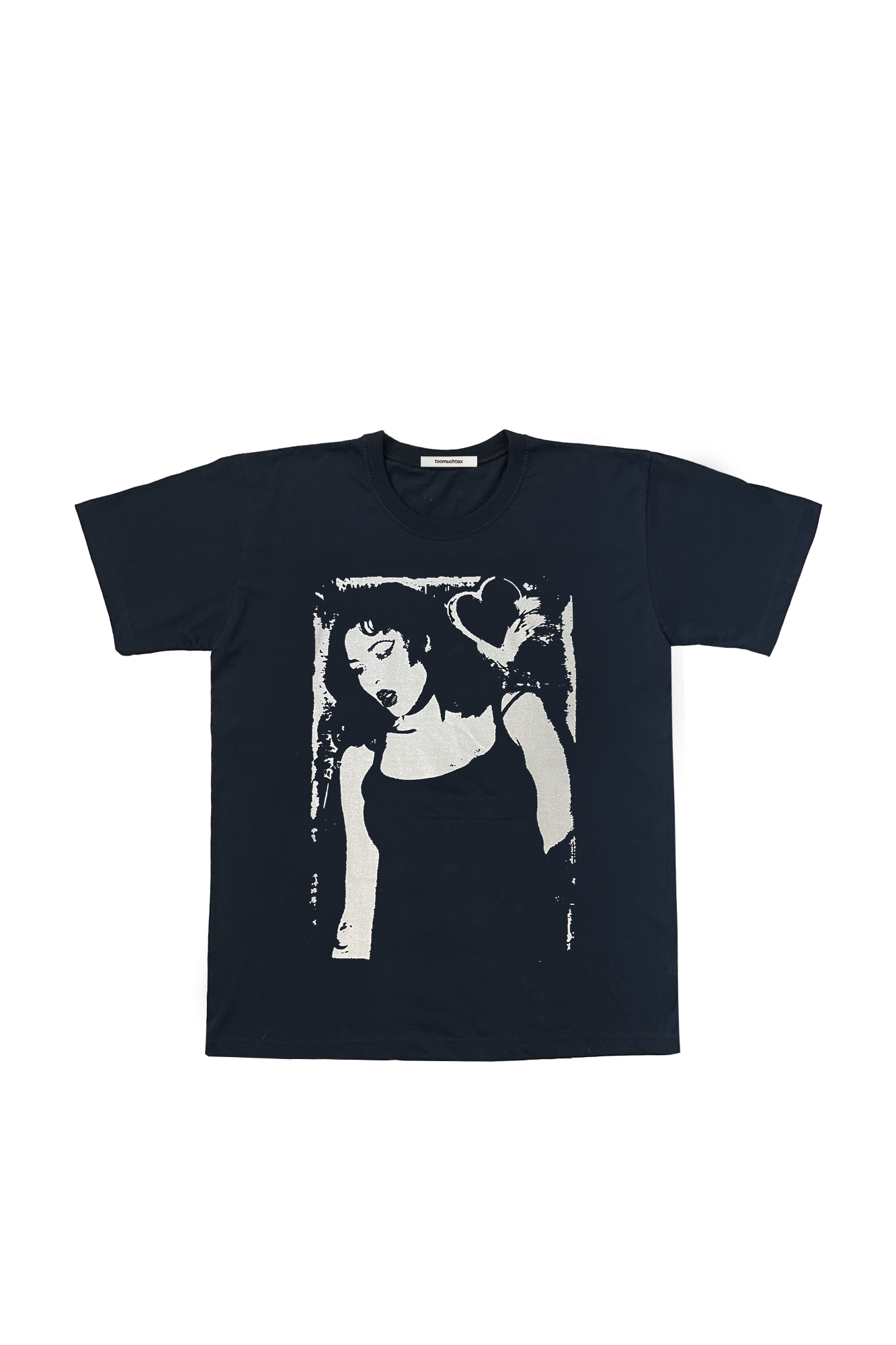 [TOOMUCHTAX] / ☆ OVERSIZED PRINTED T-SHIRT / WOMAN/NAVY OVERSIZED PRINTED T-SHIRT (WOMAN/NAVY) - toomuchtax