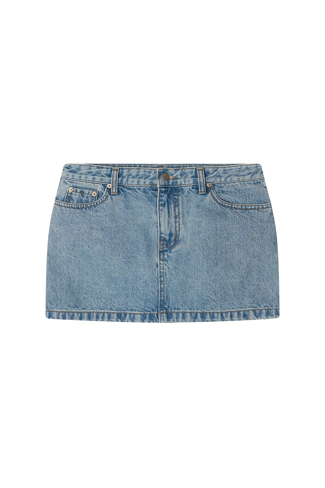 DENIM MINI SKIRT (LIGHT BLUE) - toomuchtax