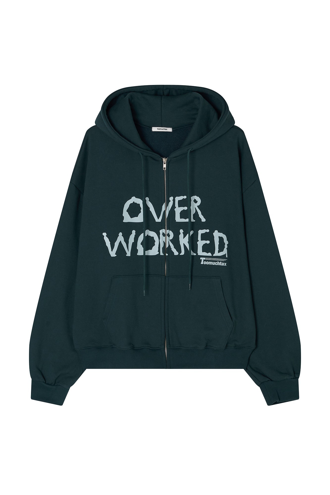 티엠티 와플 후드집업 TOOMUCHTAX PRINTED WAFFLE ZIP-UP HOODIE