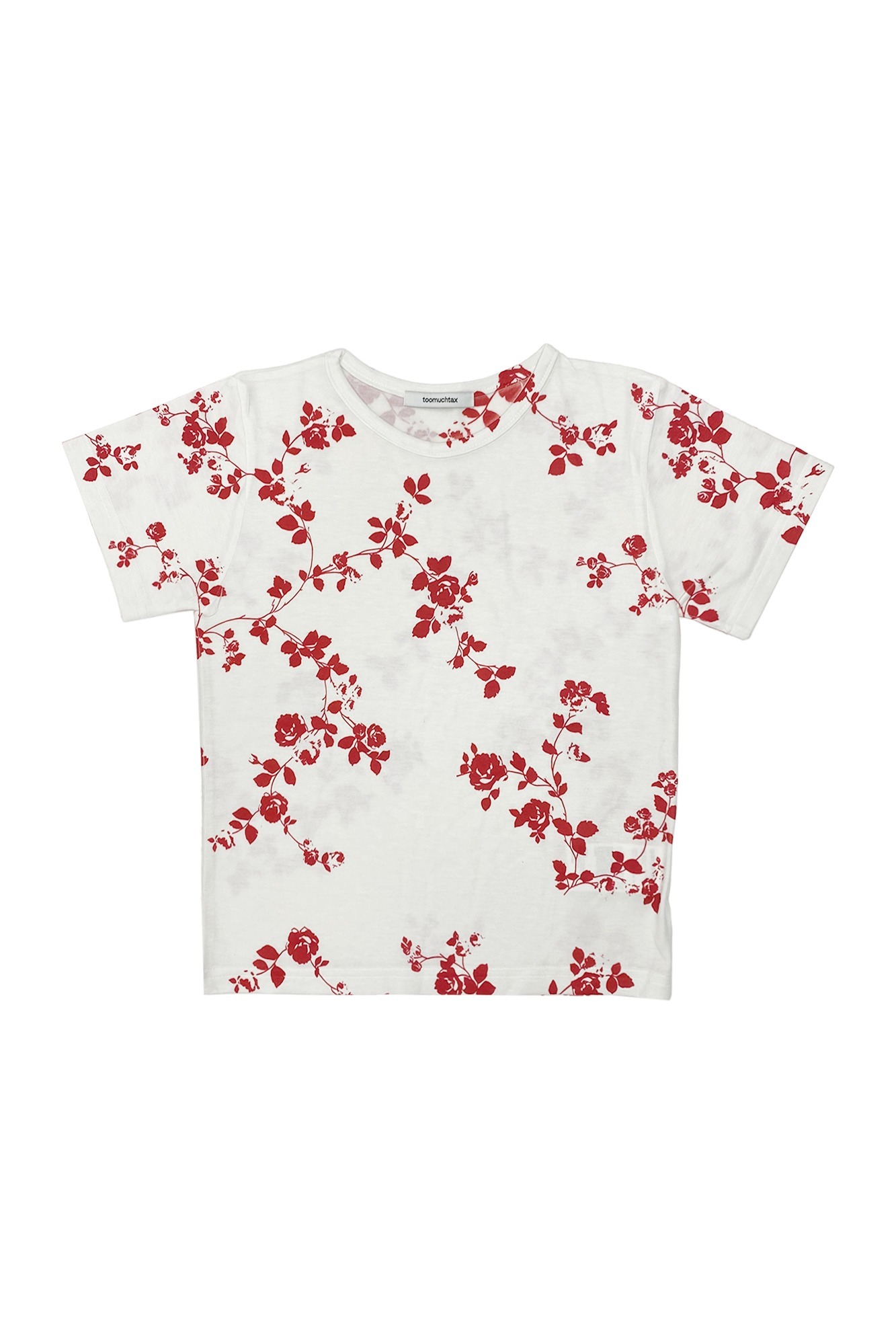 【TOOMUCHTAX】VINTAGE GARDEN BABY T-SHIRT FLORAL PATTERN BABY T-SHIRT (RED) - TOOMUCHTAX