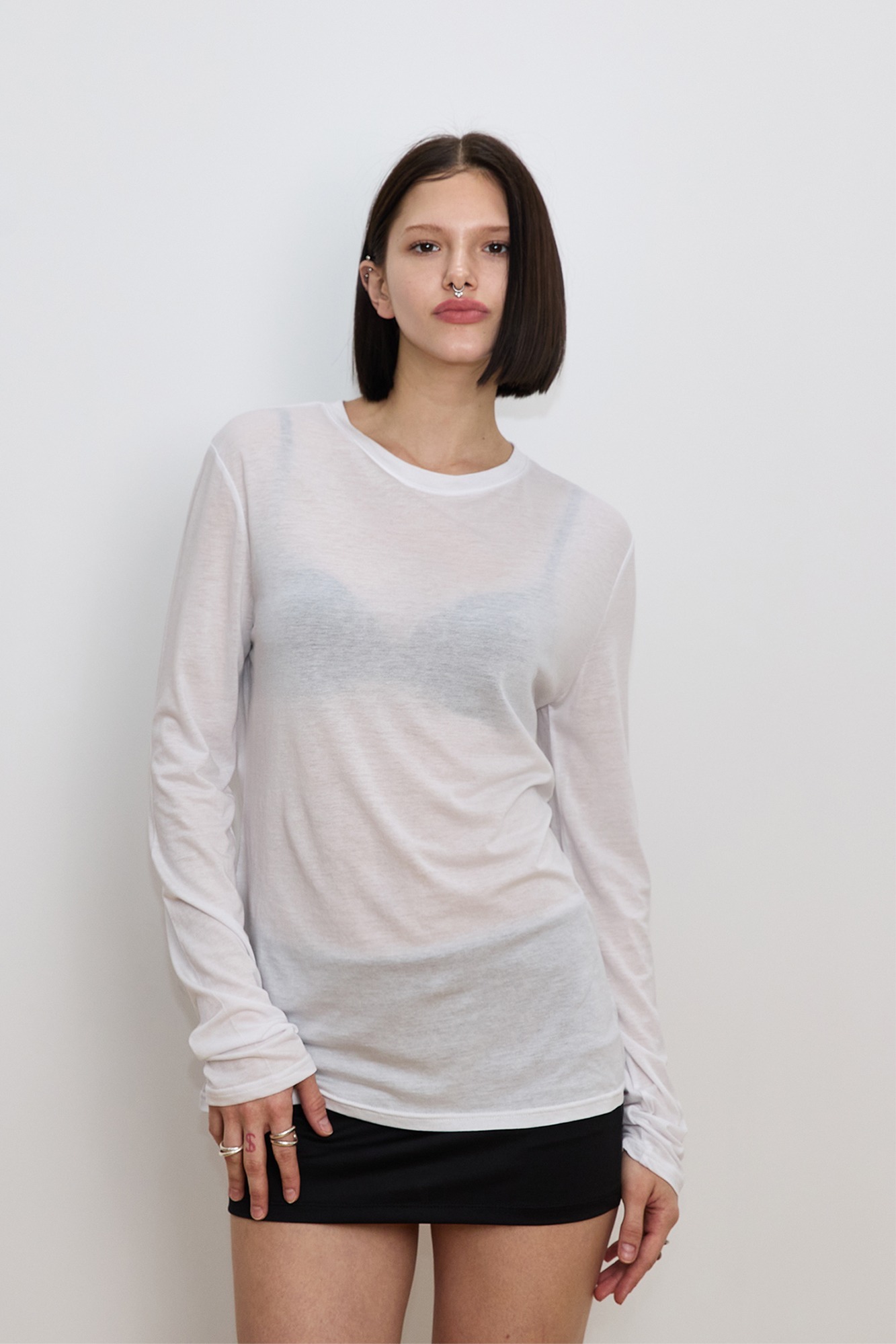★ TOOMUCHTAX★ SLIM LS TSHIRT BLACK T25SSTS01BKF SLIM LS T-SHIRT (BLACK) - TOOMUCHTAX