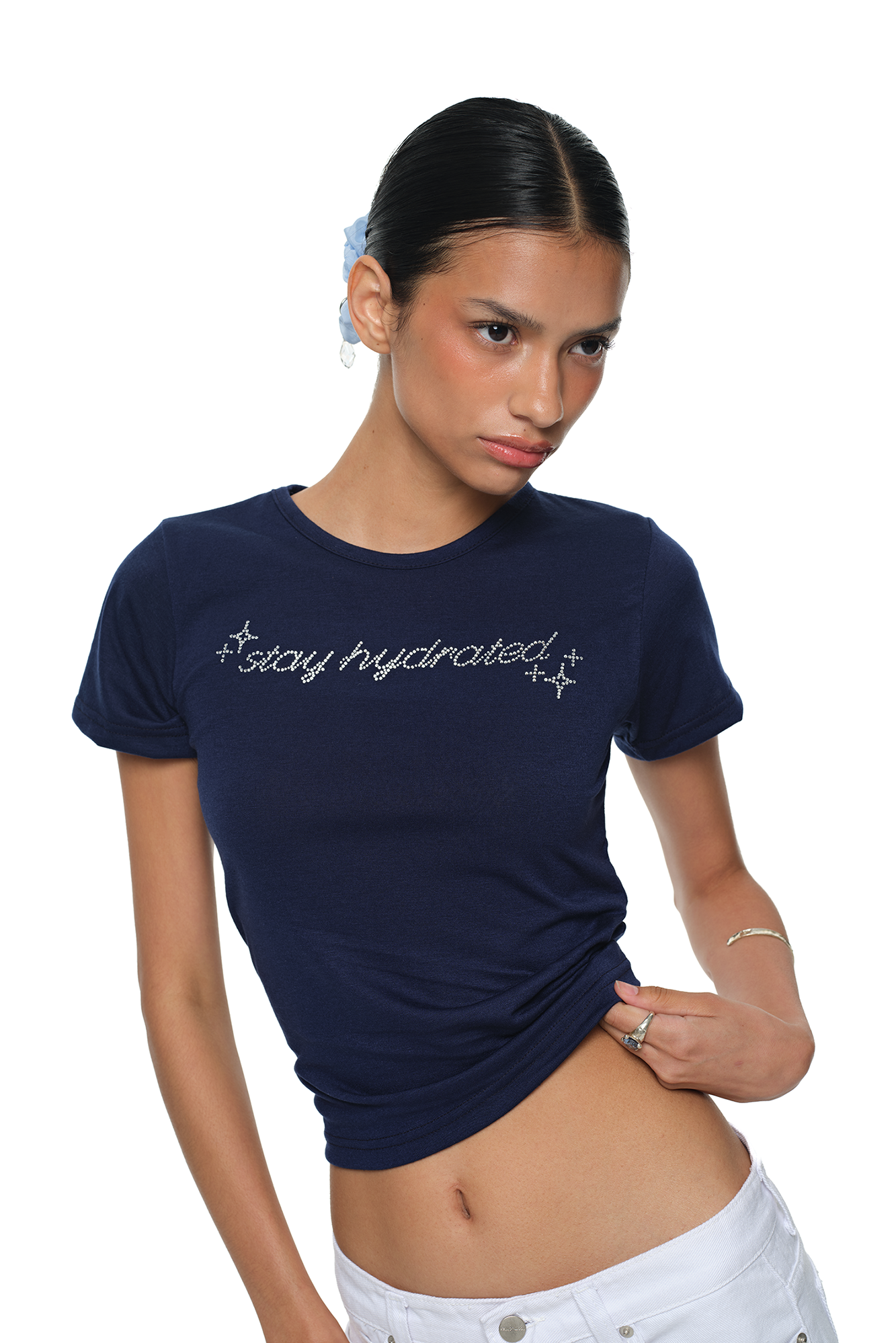【TOOMUCHTAX】HYDRATE HOTFIX BABY T-SHIRT HYDRATE HOTFIX BABY T-SHIRT (NAVY) - TOOMUCHTAX