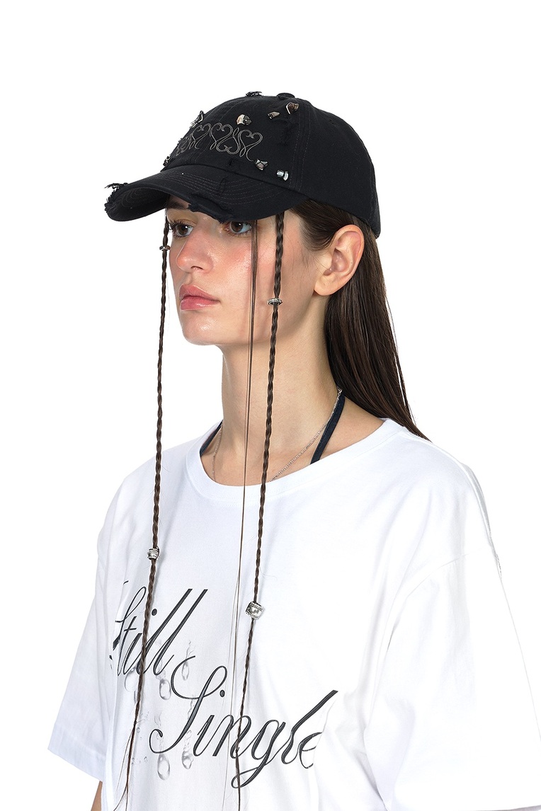 pwdapjpgdw様リクエスト商品 INFINITE LOVE DISTRESSED CAP INFINITE LOVE DISTRESSED CAP (WITH STONES) - toomuchtax