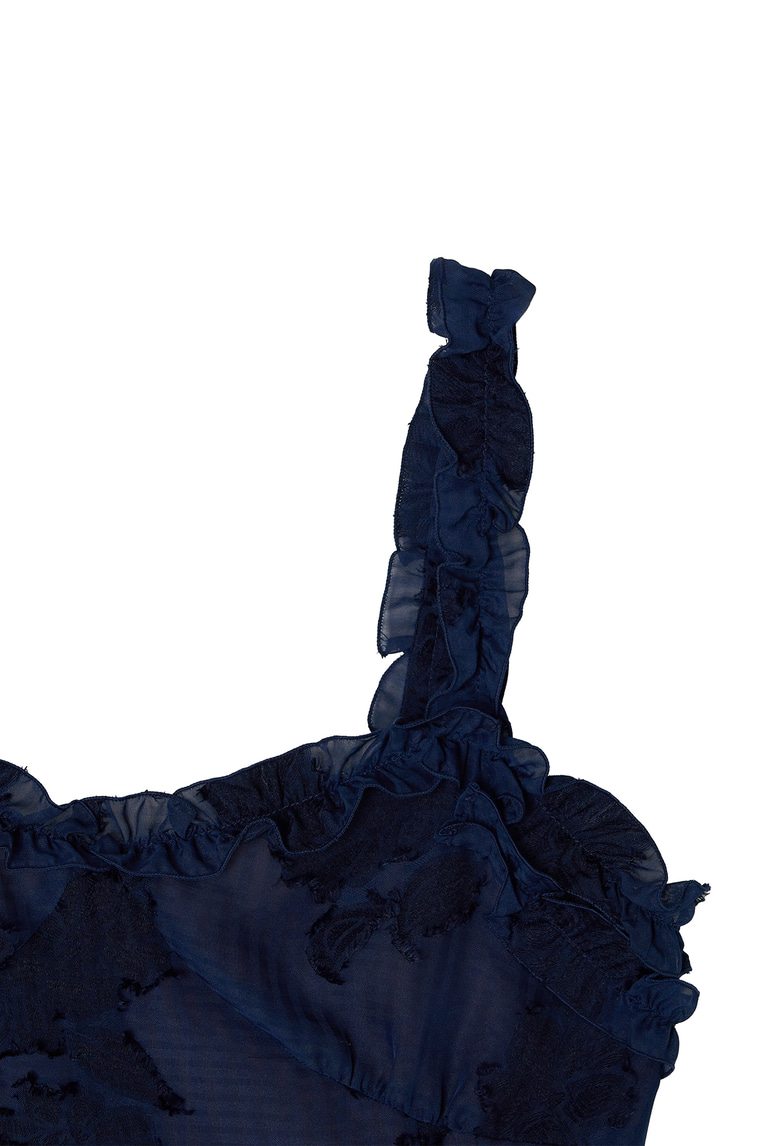 JACQUARD MINI DRESS (NAVY) - TOOMUCHTAX