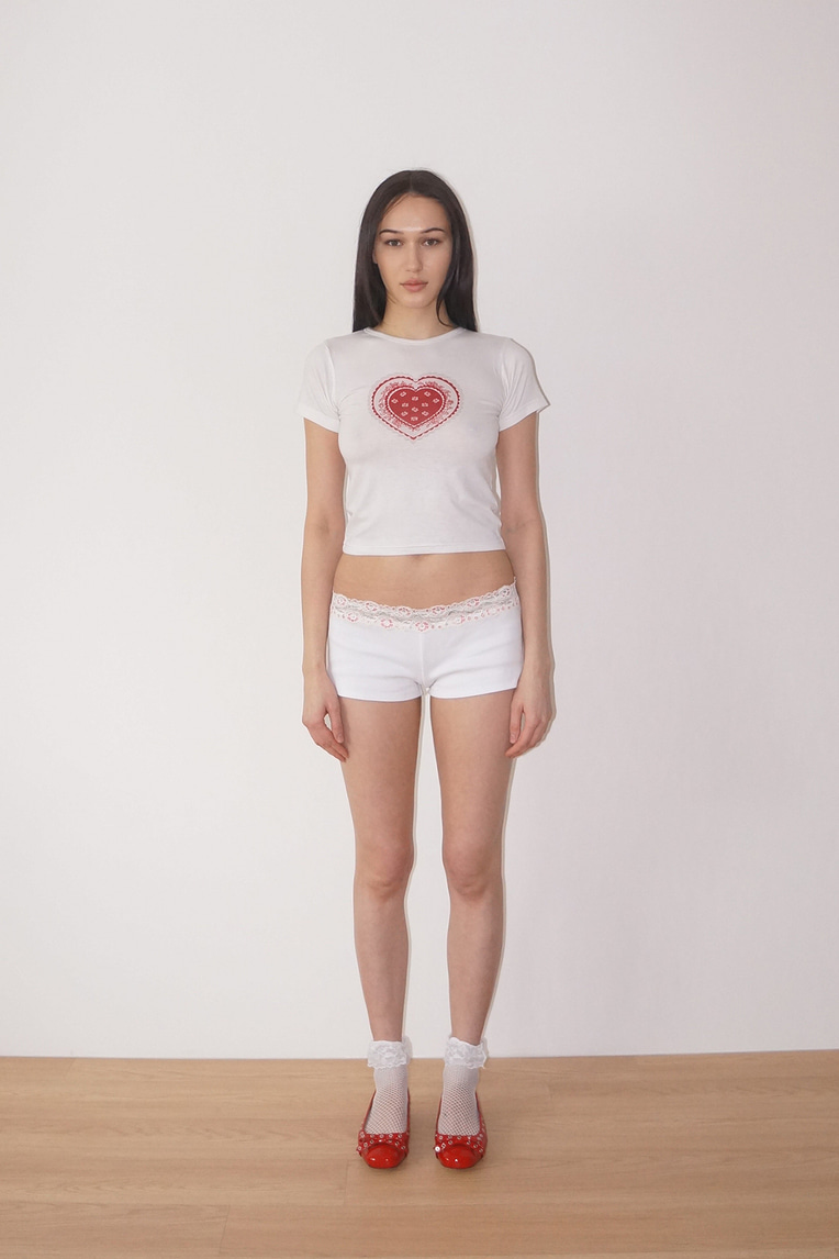 【toomuchtax】ROSE BABY-T ROSE HEART BABY T-SHIRT - toomuchtax