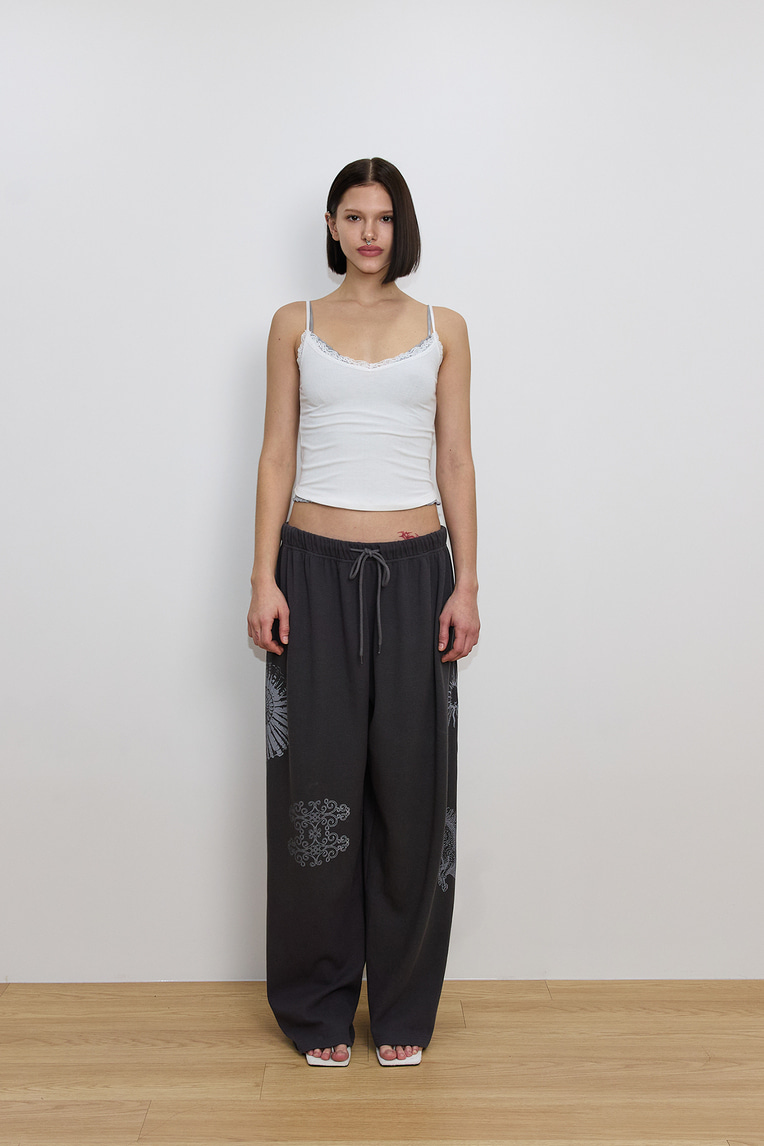 TAROT WAFFLE PANTS (CHARCOAL) - TOOMUCHTAX
