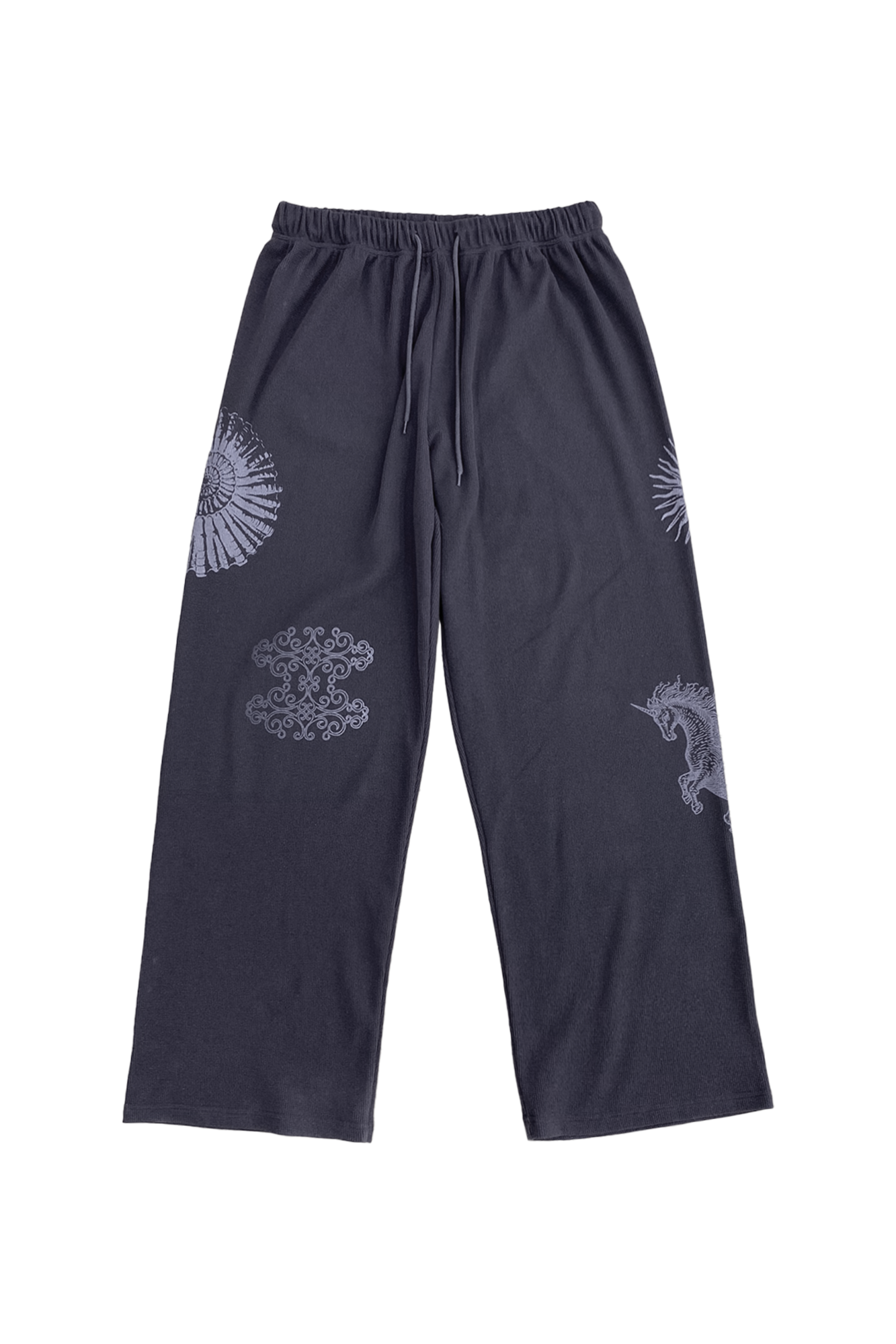 TAROT WAFFLE PANTS (CHARCOAL) - TOOMUCHTAX