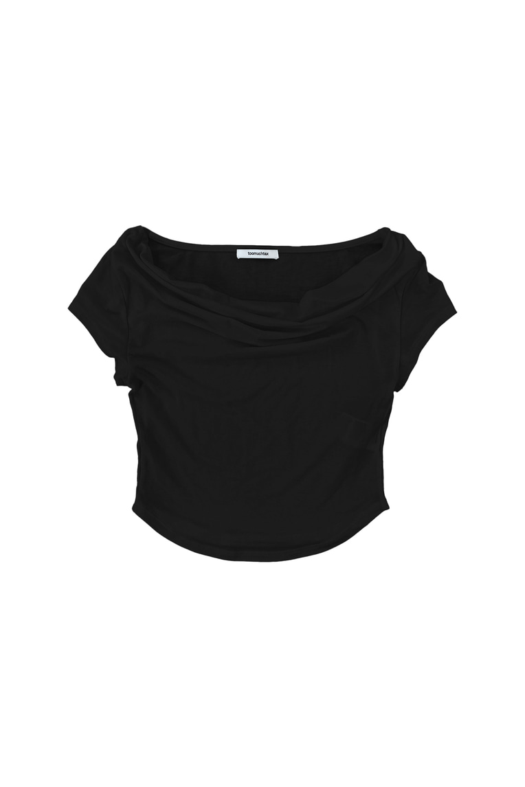 【toomuchtax】ASYMMETRIC ONE SHOULDER T-SHIRT TOOMUCHTAX Asymmetric One Shoulder T-shirt - Voyage
