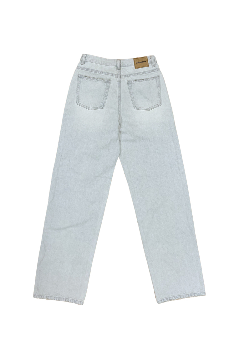 ◆TOOMUCHTAX◆ LOW RISE LOOSEFIT DAMAGED JEANS VINTAGE BLUE TOOMUCHTAX [8/11 순차출고]Low Rise Loose-Fit Damaged Jeans