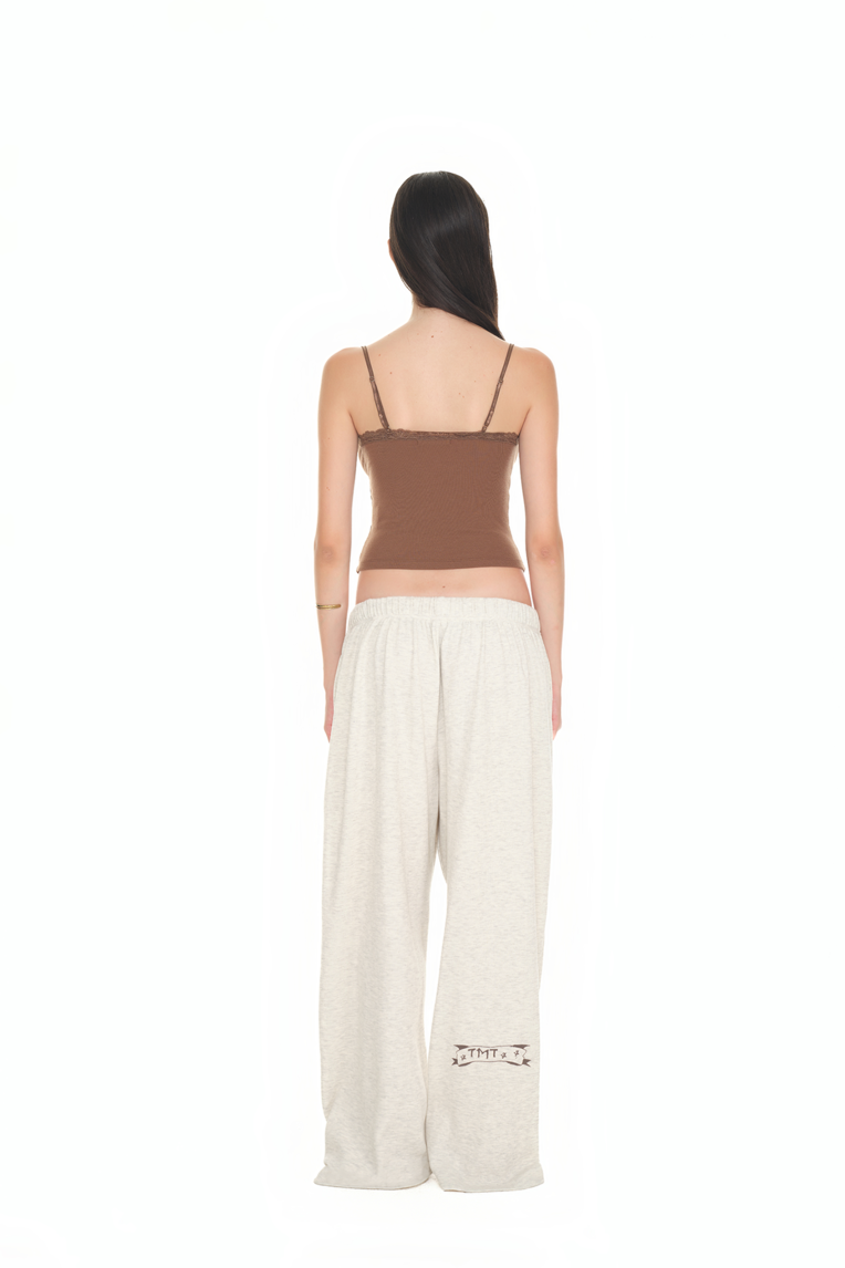 PRINTED WAFFLE PANTS (IVORY) - toomuchtax PRINTED WAFFLE PANTS (IVORY) - toomuchtax