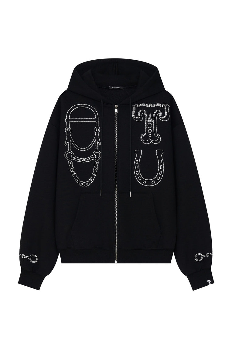 Tama TAMH001S Felpa Con Cappuccio Zip Uomo - Logo Tama - Nero, XXL - 2