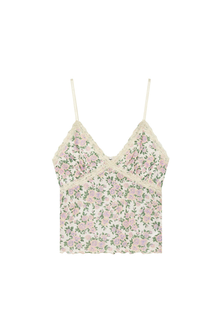 即発TOOMUCHTAX FLORAL 02 LACE CAMI TOP Floral 02 Lace Cami Top Ivory | toomuchtax 투머치택스