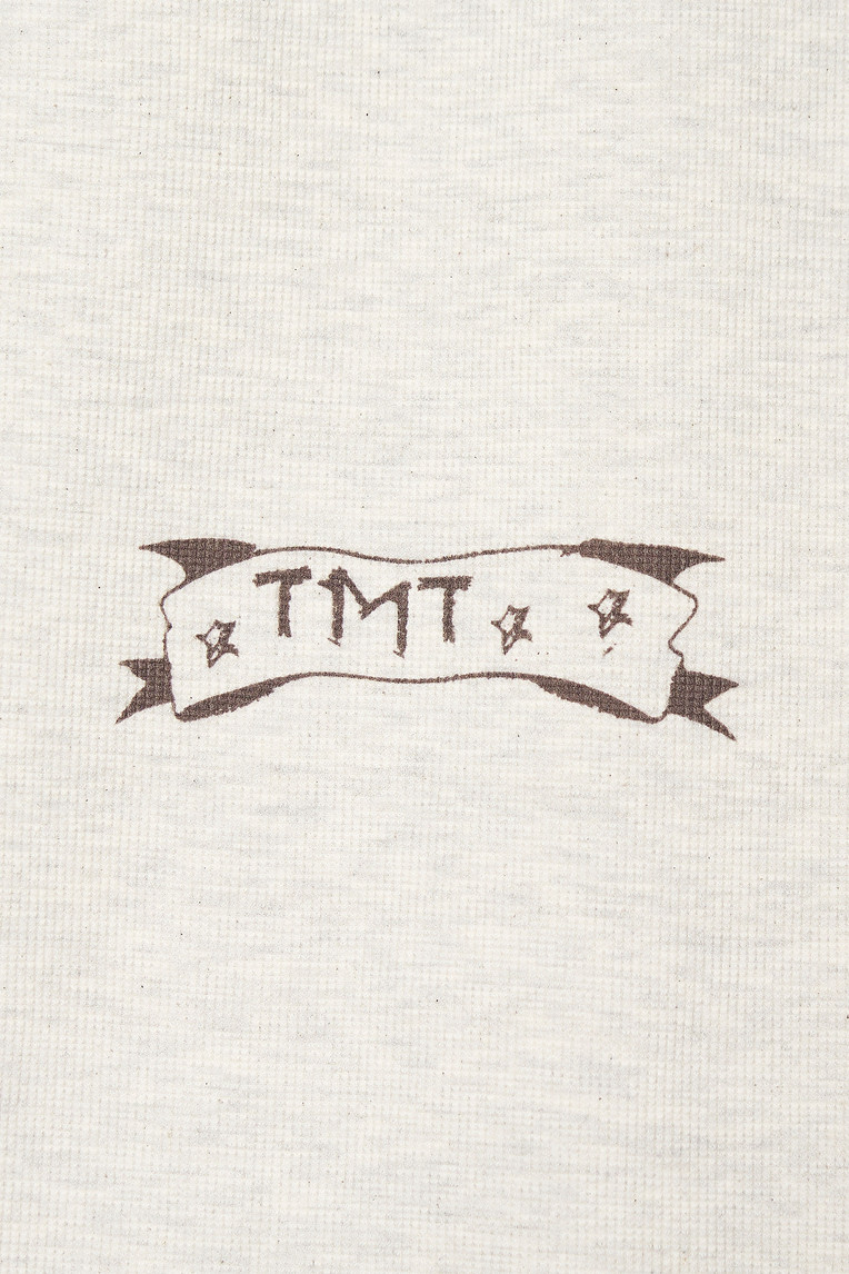Printed Waffle Pants Ivory | toomuchtax 투머치택스