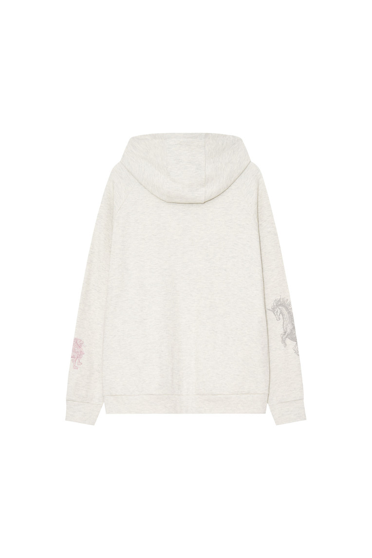Tarot Waffle Zip-Up Hoodie Ivory | toomuchtax 투머치택스