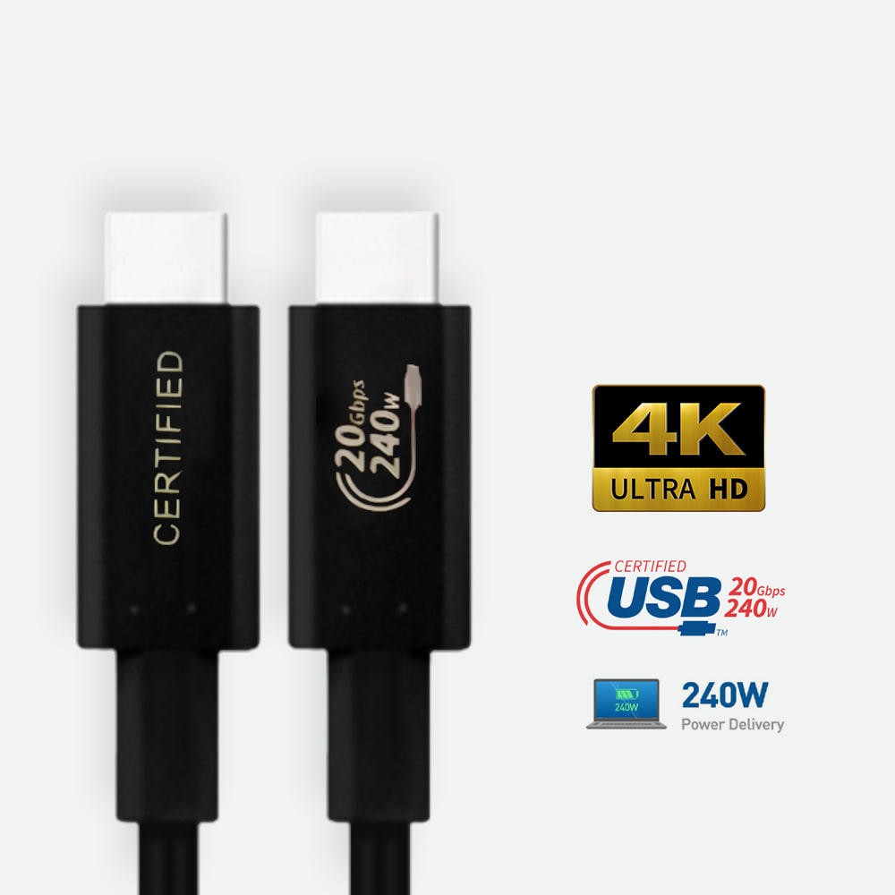USB-IF 인증 USB4 EPR 240W 케이블 2M