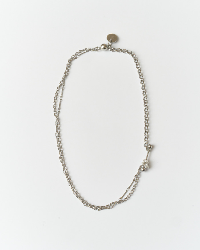 Piercing 𝒲 pearl 𝒩ecklace - DAIN LEE