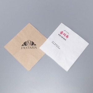 (제작) 칵테일 냅킨 크라프트 화이트 인쇄 주문제작 / 최소수량 8,000매(3박스)