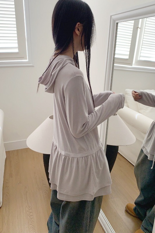 【hippiedippy】 frill tee combo frill long tee (3color) - hippiedippy 히피디피