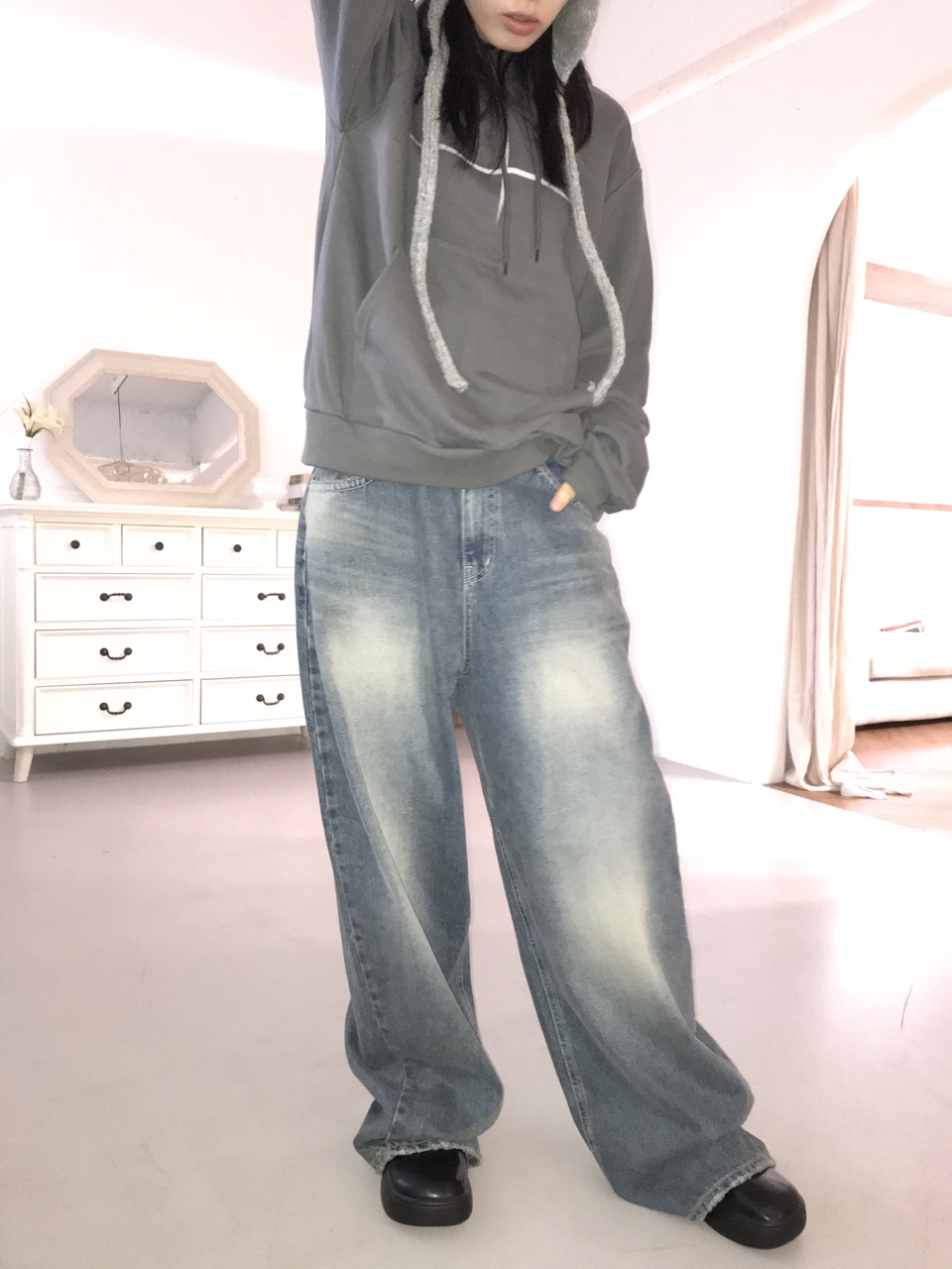 stitch denim pt - hippiedippy 히피디피