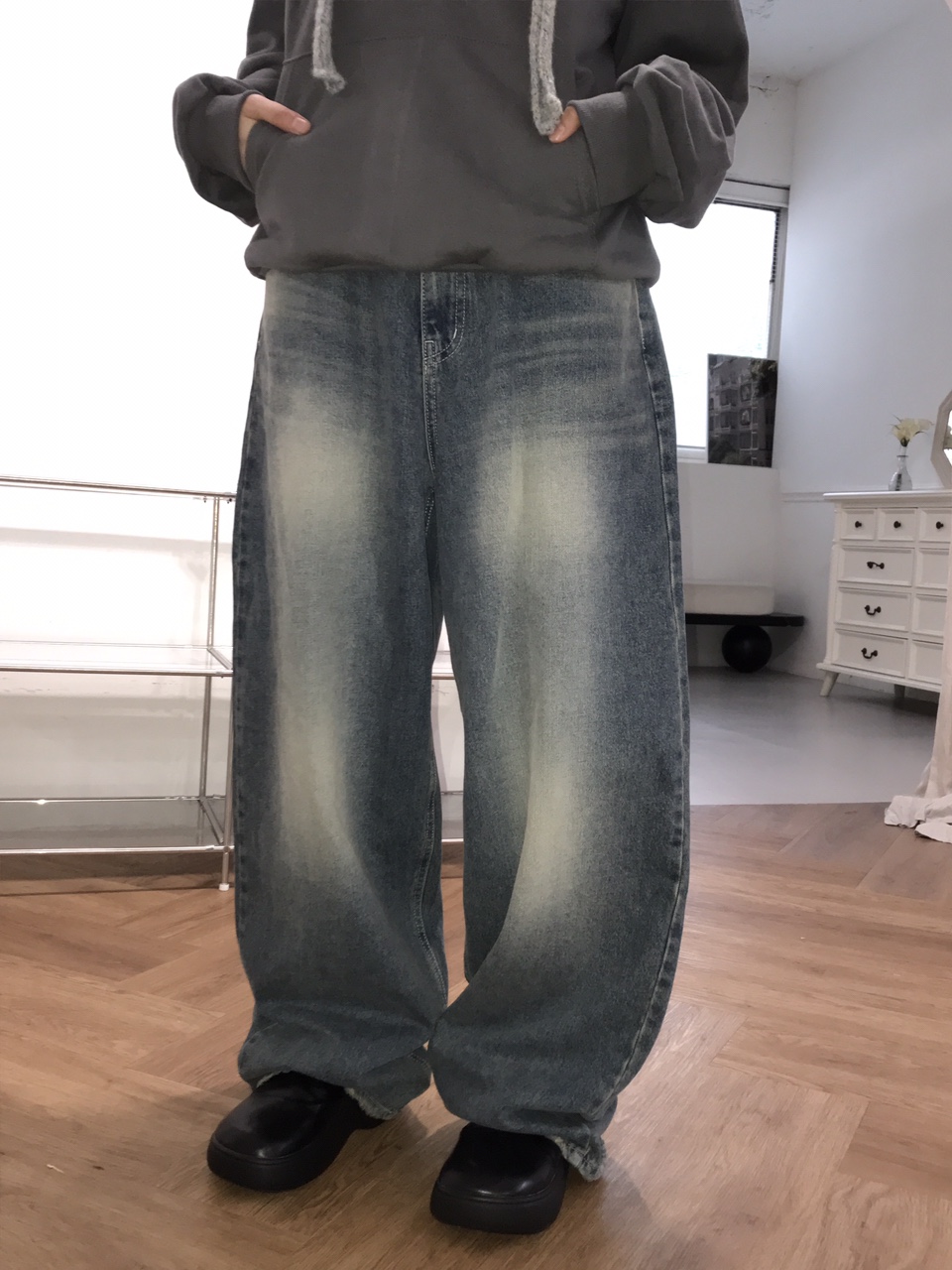 【hippiedippy】stitch denim pt stitch denim pt - hippiedippy 히피디피