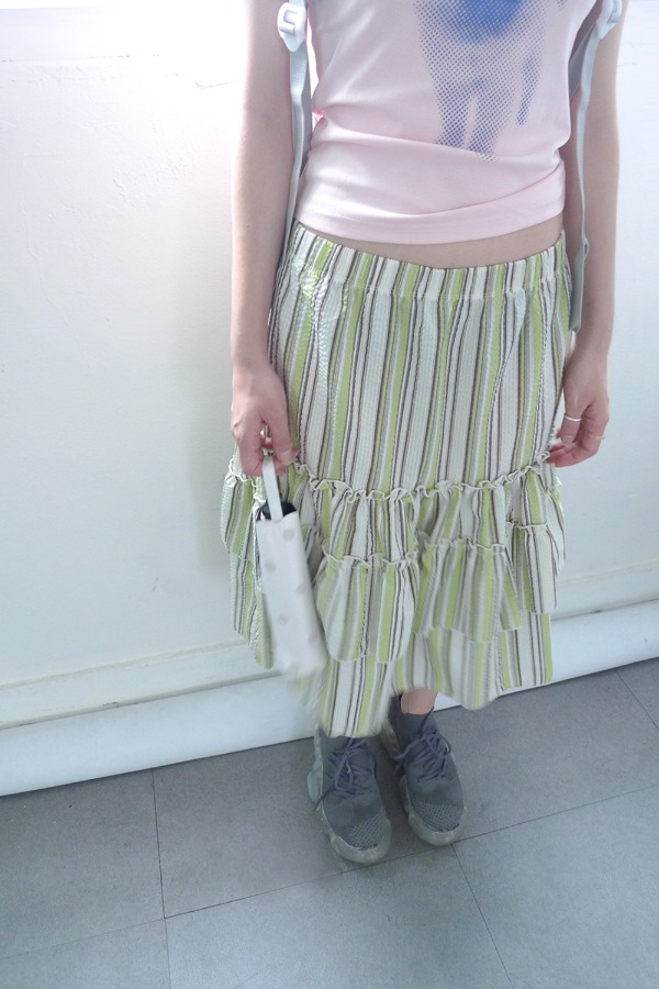 【hippiedippy】miyu skirt BOHO SKIRT for WOMEN Short High Waisted Ruffle Mini Skirts