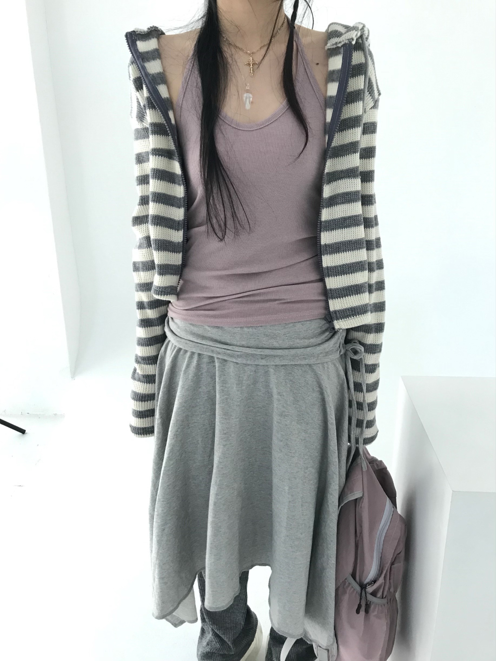 folding whole sk (2color) - hippiedippy 히피디피