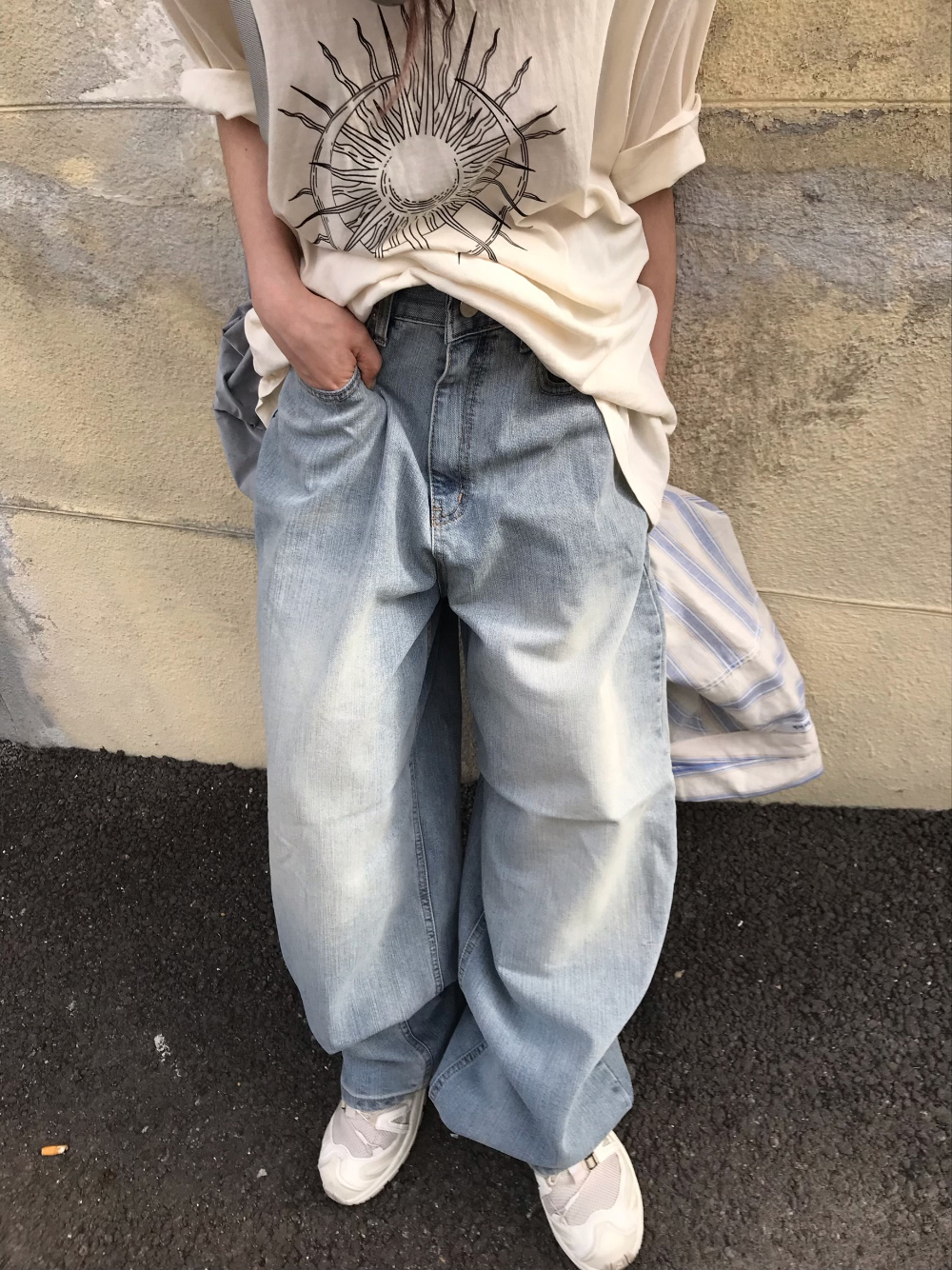 【hippiedippy】stitch denim pt stitch denim pt - hippiedippy 히피디피