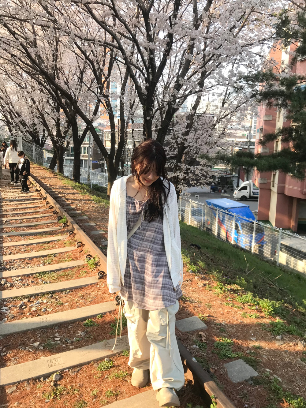 hippiedippy☆peony check ops peony check ops (3color) - hippiedippy 히피디피