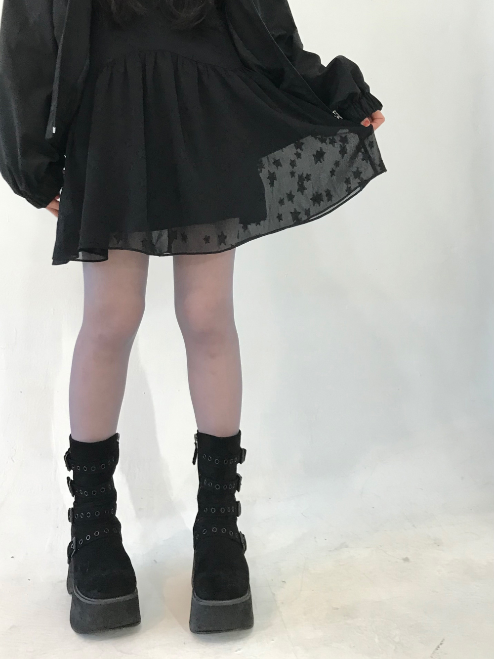hippiedippy☆chiffon stars ops chiffon stars ops (2color) - hippiedippy 히피디피