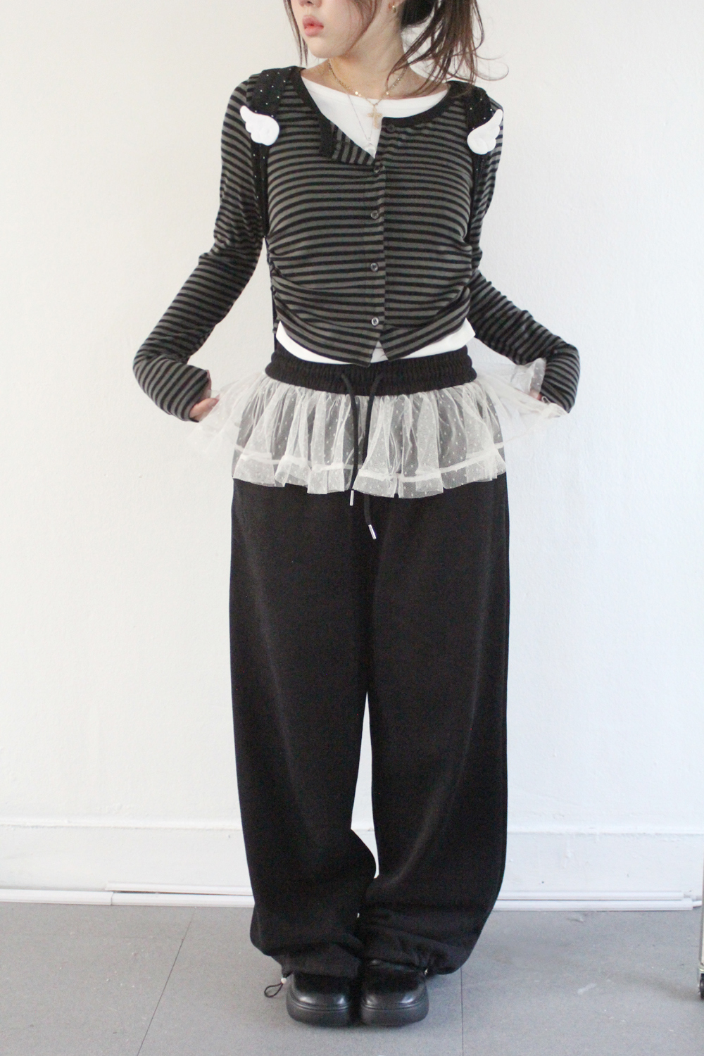 lovely peplum sweatpants (3color) 상세 이미지 5