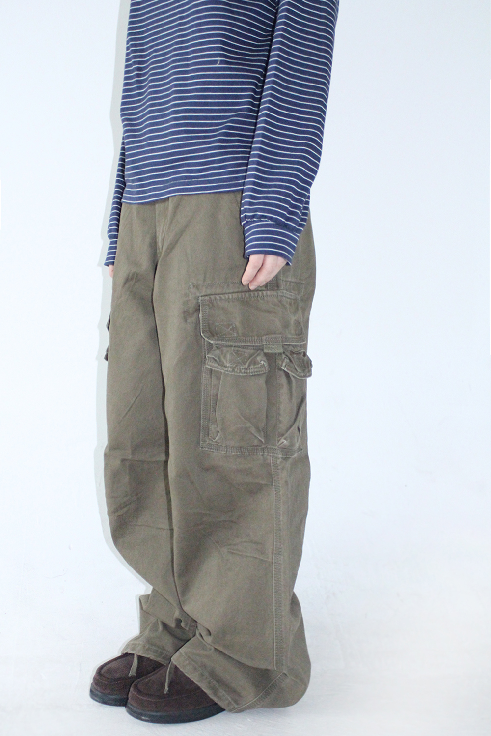 【hippiedippy】glossy cargo pants craft cargo pants (3color) - hippiedippy 히피디피