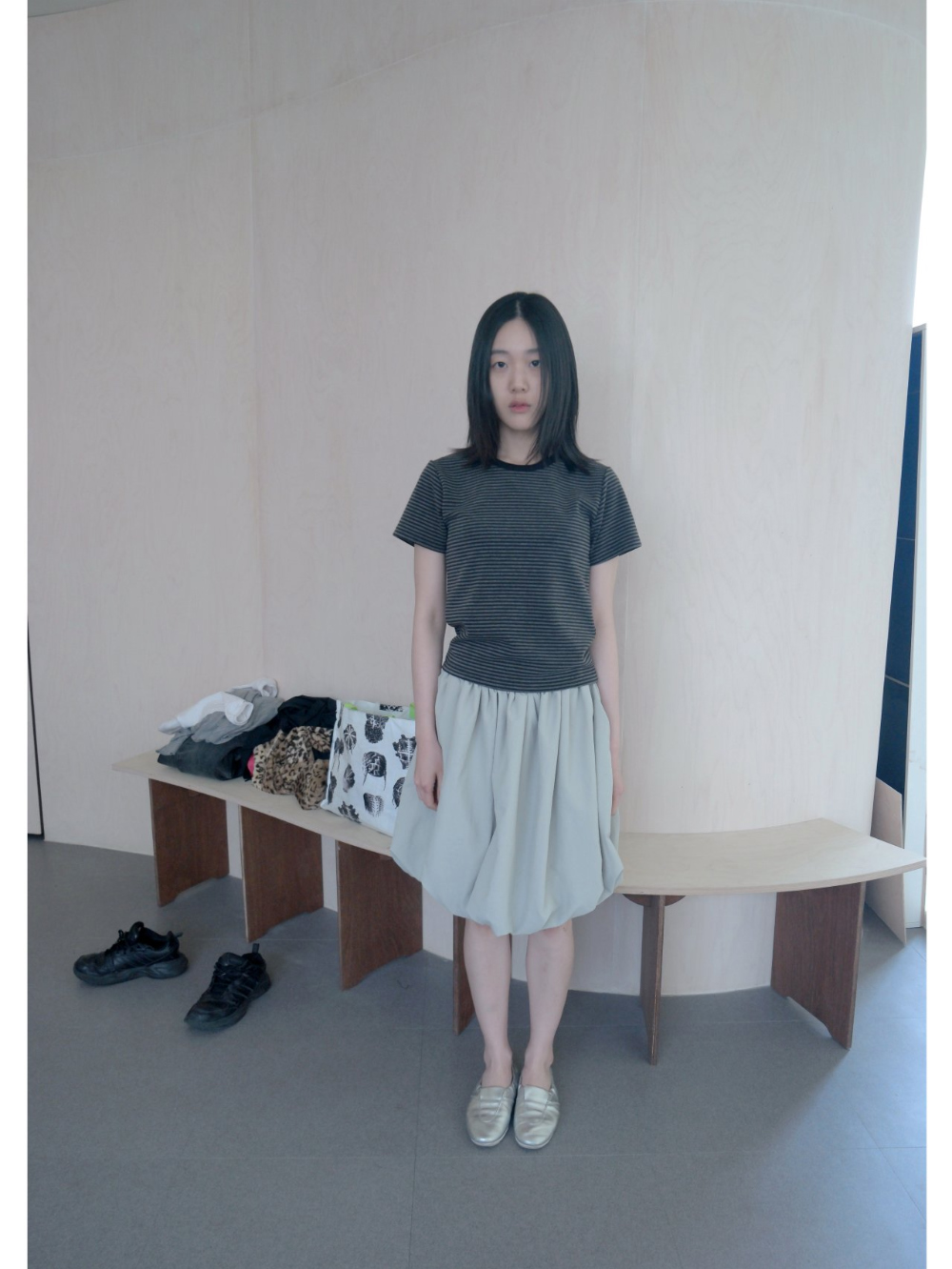 【hippiedippy】nylon pumpkin skirt nylon pumpkin skirt (3color) - hippiedippy 히피디피