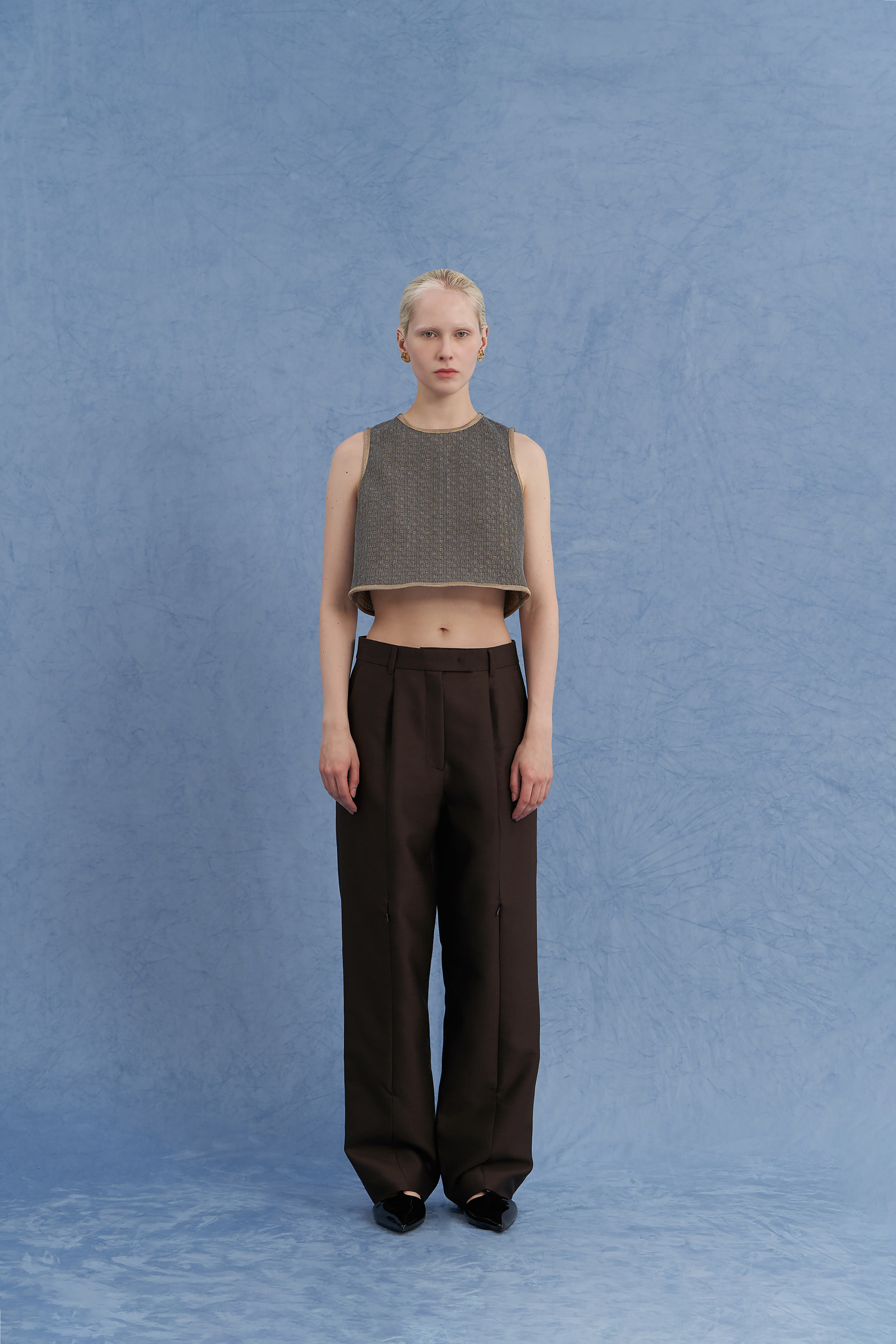 Pleated Wool And Silk Blend Trousers