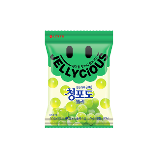 Lotte Jellycious Green Grape Jelly 72gm_exp date 2024. 09. 18 [8801062007950]
