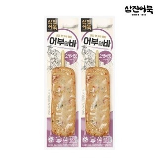 Samjin Fish Cake Bar Squid Flavor 80g x 2_exp date 2025. 01. 05 [8809029032311]