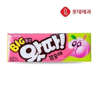 Lotte Bubble Gum Whatta Peach 23gm_exp date 2024. 09. 20 [8801062320837]