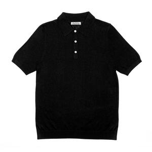 SILKY Half Sleeve Cashmere Wool Silk Polo Black Knit | 실키 캐시미어 울실크 폴로 반팔니트 블랙