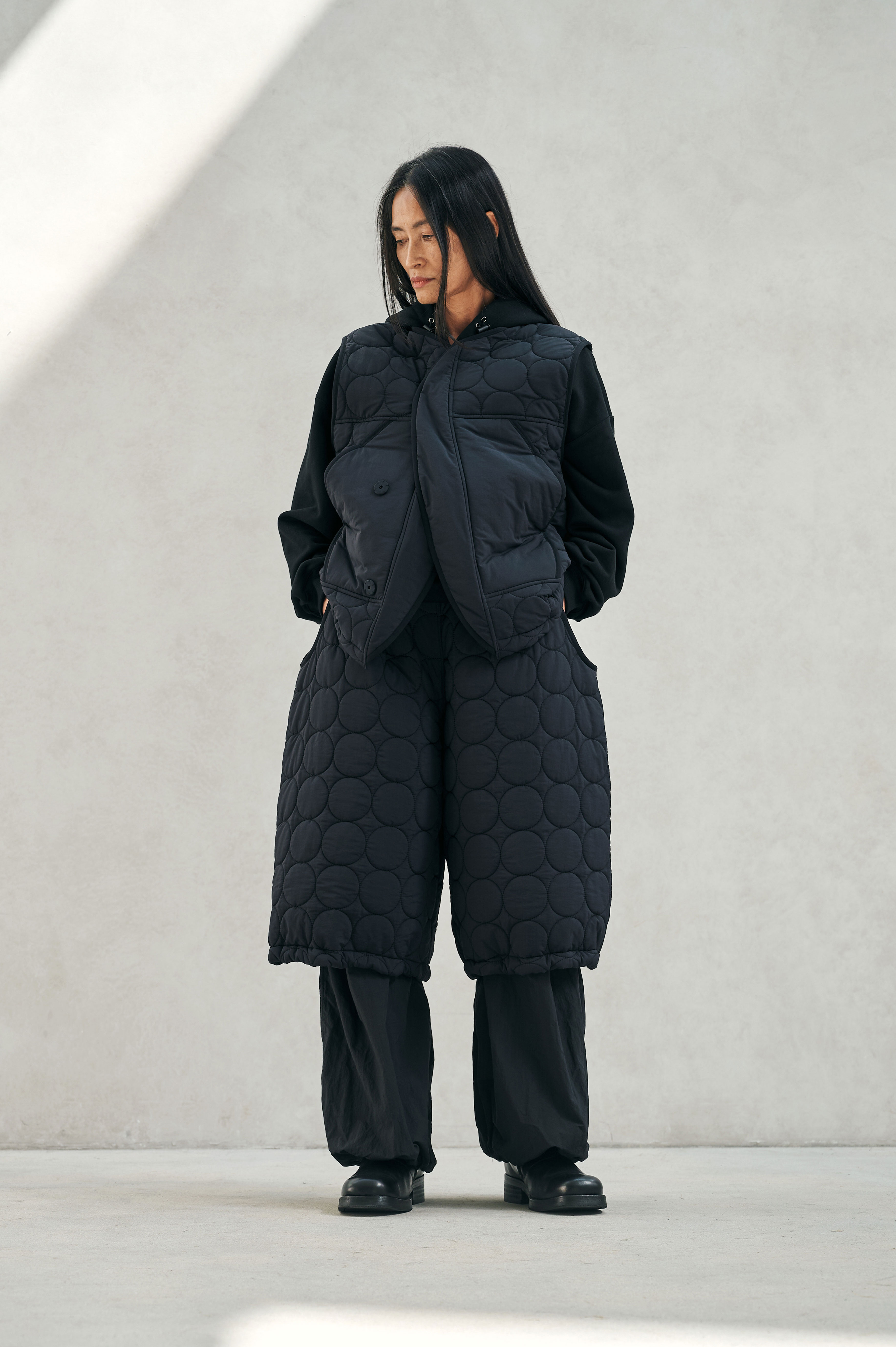 (ACT01) ENSO QUILTED LAYERED PANTS