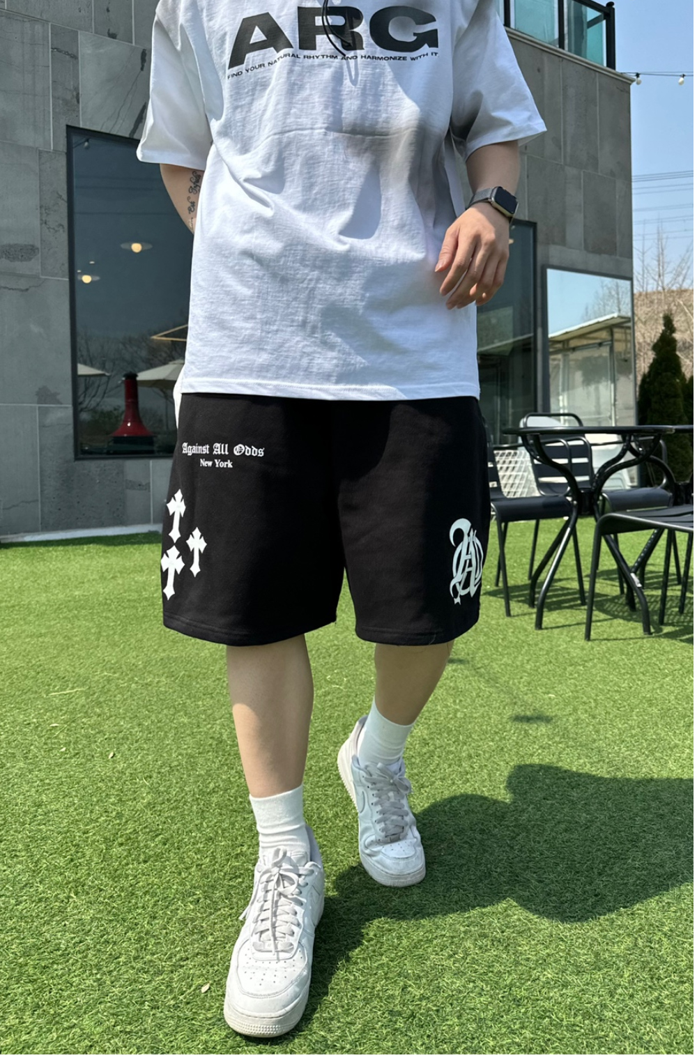 반바지 모델 착용 이미지-S47L73