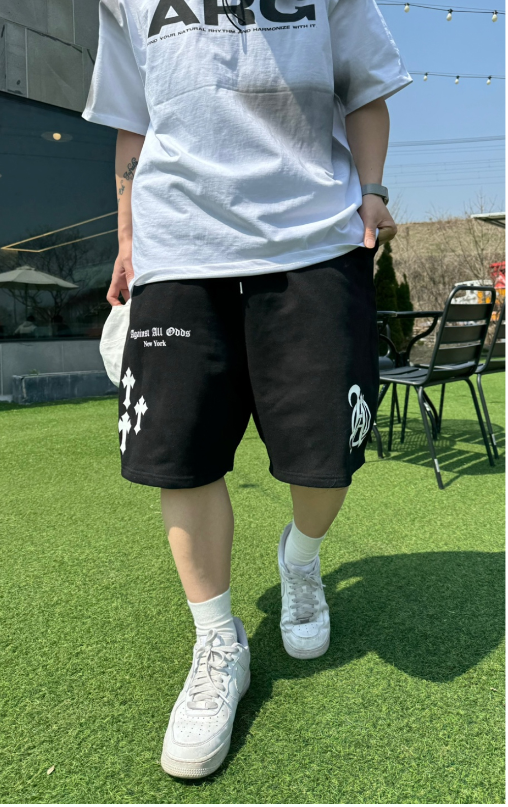 반바지 모델 착용 이미지-S47L76